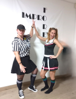 Zápasový trénink s roztleskávačkou