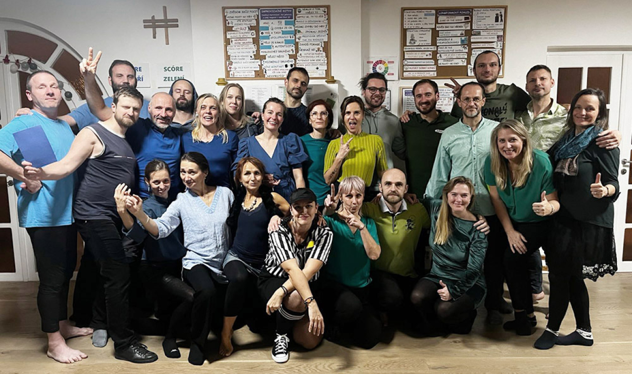 První zápasový trénink Modří proti Zeleným