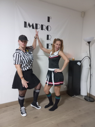 Improvizační zápas Zelení versus Černobílí